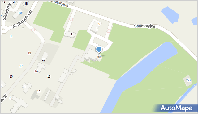 Komorów, Sanatoryjna, 5A, mapa Komorów