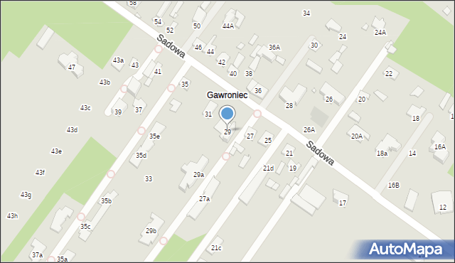 Konstancin-Jeziorna, Sadowa, 29, mapa Konstancin-Jeziorna