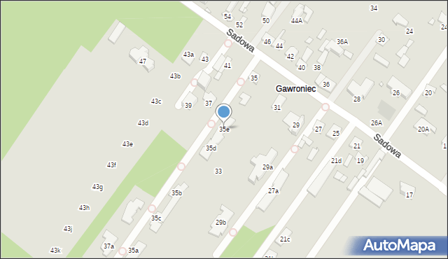 Konstancin-Jeziorna, Sadowa, 35e, mapa Konstancin-Jeziorna