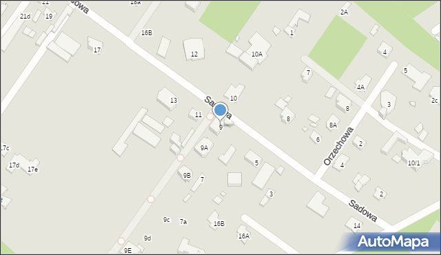 Konstancin-Jeziorna, Sadowa, 9, mapa Konstancin-Jeziorna