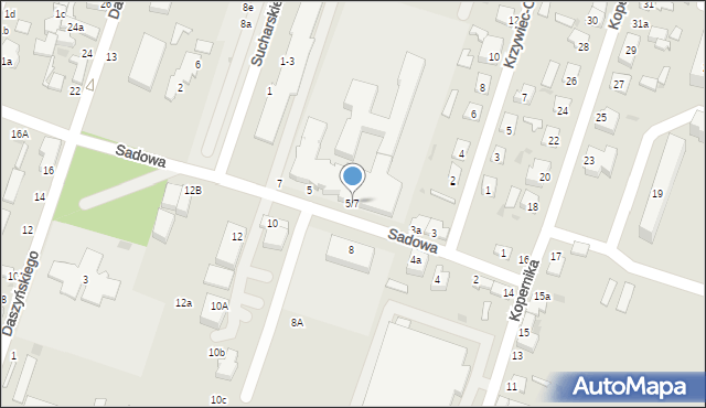 Konstantynów Łódzki, Sadowa, 5/7, mapa Konstantynów Łódzki