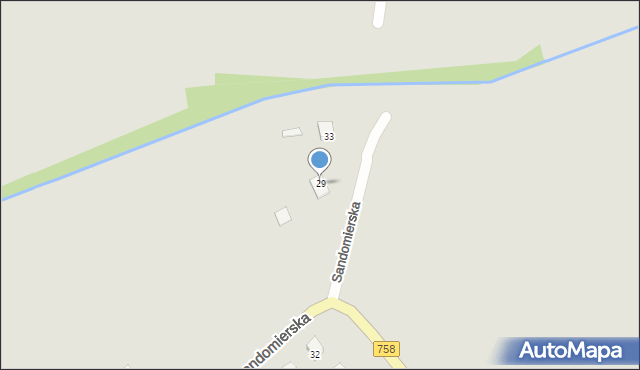 Koprzywnica, Sandomierska, 29, mapa Koprzywnica