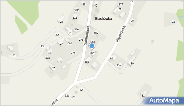 Kościelisko, Salamandra, 38A, mapa Kościelisko