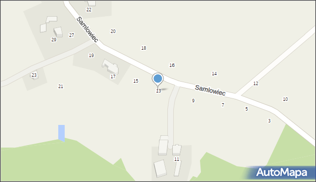 Kostkowice, Samlowiec, 13, mapa Kostkowice