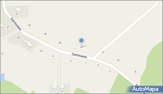 Kostkowice, Samlowiec, 14, mapa Kostkowice