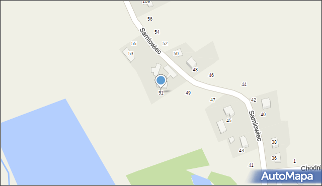 Kostkowice, Samlowiec, 51, mapa Kostkowice