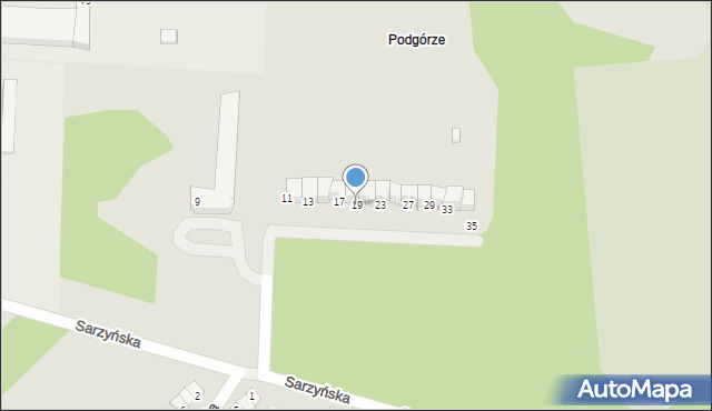 Koszalin, Sarzyńska, 19, mapa Koszalina