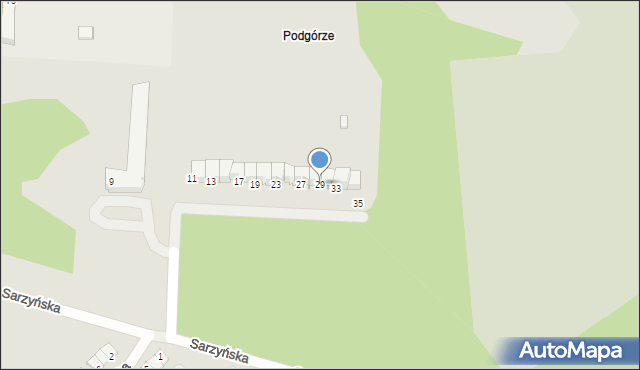 Koszalin, Sarzyńska, 29, mapa Koszalina