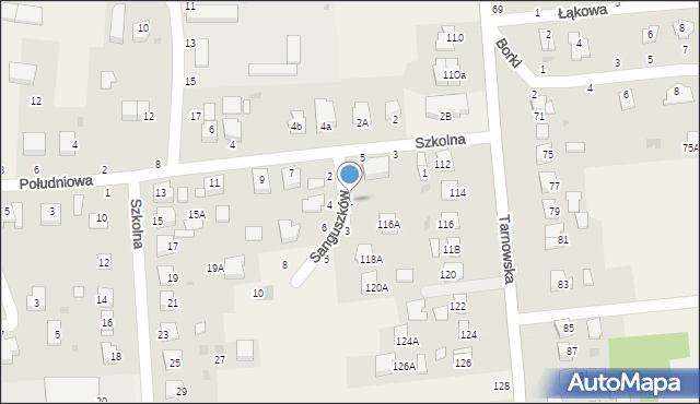 Koszyce Wielkie, Sanguszków, 1, mapa Koszyce Wielkie