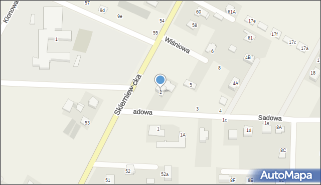 Kozłów Biskupi, Sadowa, 2, mapa Kozłów Biskupi