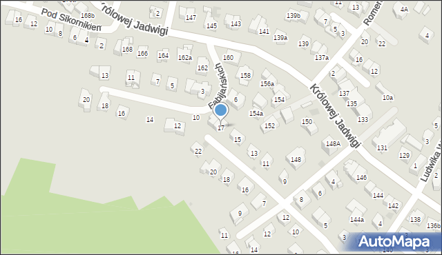 Kraków, Sawickiego Jana, 17, mapa Krakowa