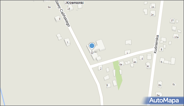 Kraków, Sawy-Calińskiego Józefa, 12, mapa Krakowa