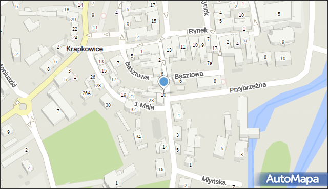 Krapkowice, Sądowa, 10, mapa Krapkowice