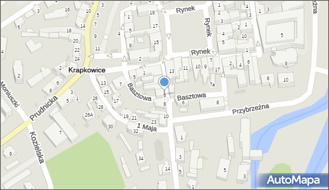 Krapkowice, Sądowa, 6, mapa Krapkowice