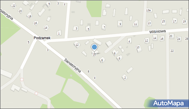 Krasnobród, Sanatoryjna, 10, mapa Krasnobród