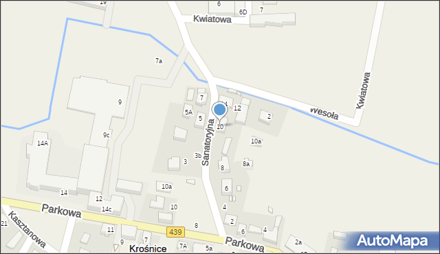 Krośnice, Sanatoryjna, 10, mapa Krośnice