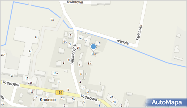 Krośnice, Sanatoryjna, 10a, mapa Krośnice