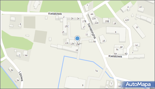 Krośnice, Sanatoryjna, 13a, mapa Krośnice