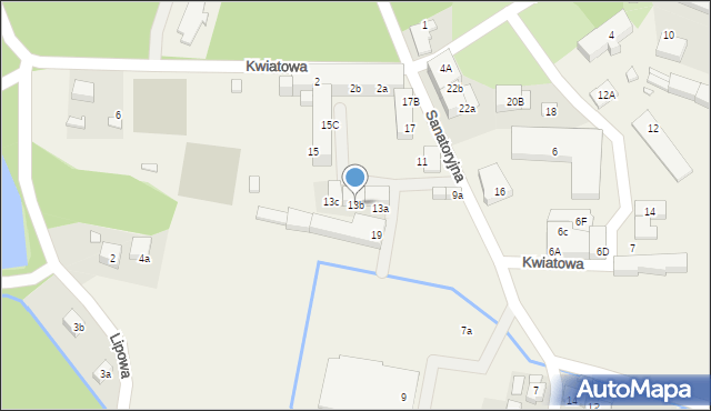 Krośnice, Sanatoryjna, 13b, mapa Krośnice