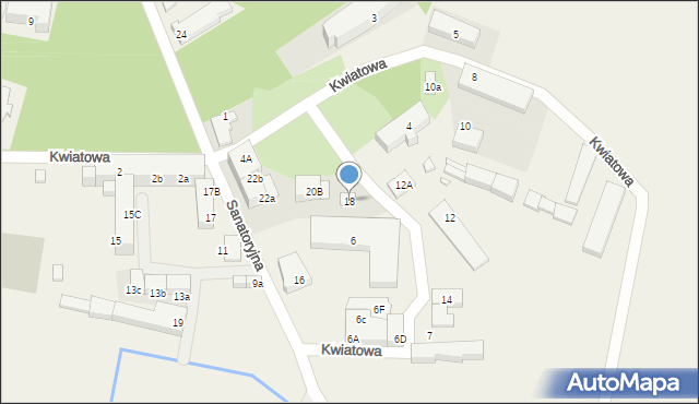 Krośnice, Sanatoryjna, 18, mapa Krośnice