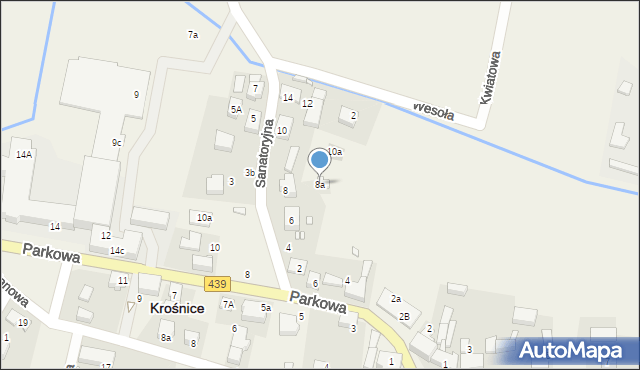 Krośnice, Sanatoryjna, 8a, mapa Krośnice