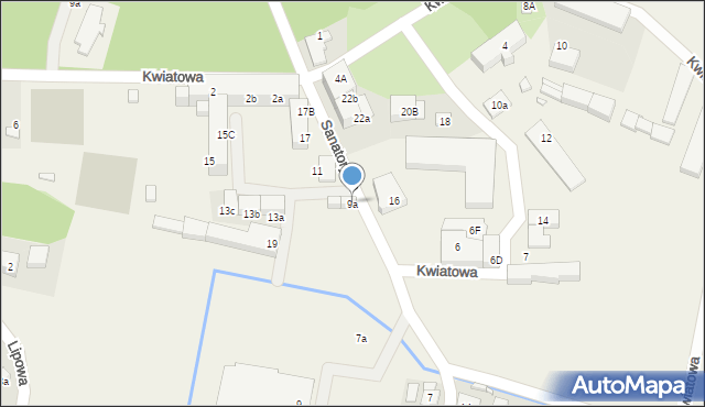 Krośnice, Sanatoryjna, 9a, mapa Krośnice