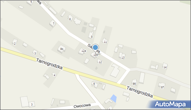 Krzeszów, Sadowa, 12b, mapa Krzeszów