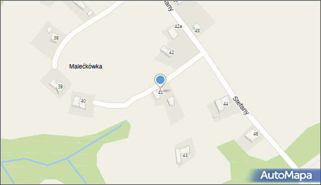 Leśnica, Sądel, 41, mapa Leśnica