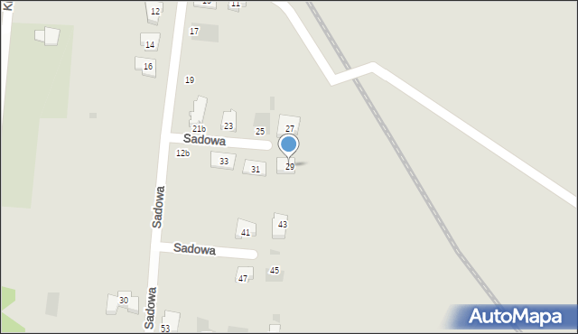 Leszno, Sadowa, 29, mapa Leszno