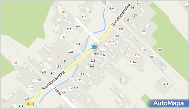 Lipa, Sandomierska, 119, mapa Lipa