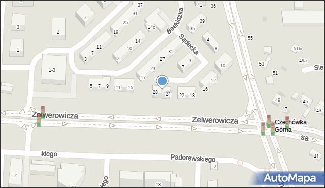 Lublin, Sądecka, 26, mapa Lublina