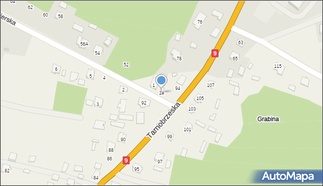 Majdan Królewski, Sandomierska, 1a, mapa Majdan Królewski