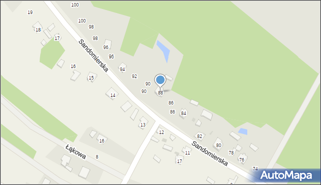 Majdan Królewski, Sandomierska, 88, mapa Majdan Królewski