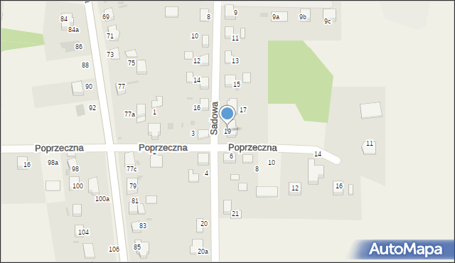 Malczyce, Sadowa, 19, mapa Malczyce