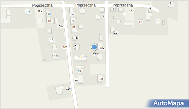 Malczyce, Sadowa, 22, mapa Malczyce