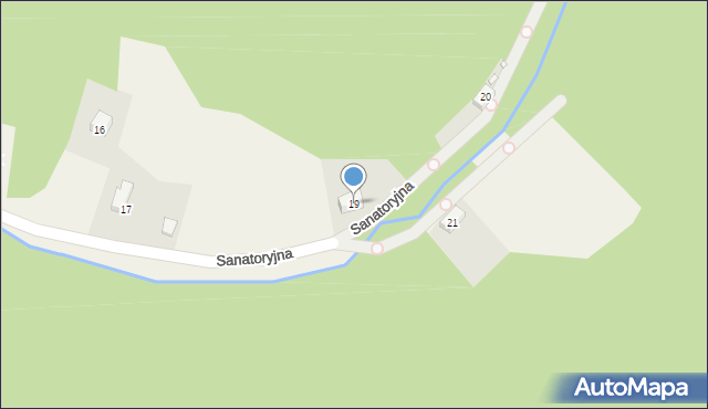 Międzygórze, Sanatoryjna, 19, mapa Międzygórze