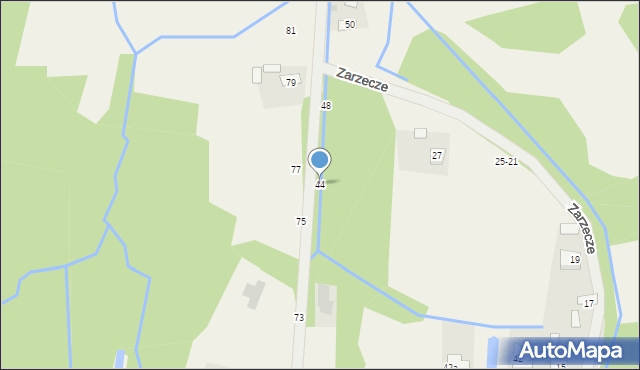 Mokrzyska, Sąsiedzka, 44, mapa Mokrzyska