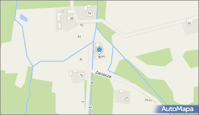 Mokrzyska, Sąsiedzka, 50, mapa Mokrzyska