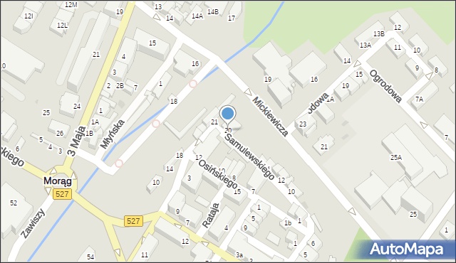 Morąg, Samulewskiego, 20, mapa Morąg