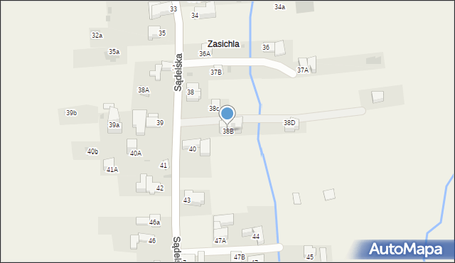 Murzasichle, Sądelska, 38B, mapa Murzasichle