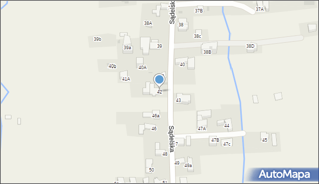 Murzasichle, Sądelska, 42, mapa Murzasichle