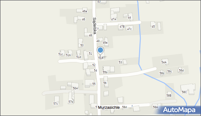 Murzasichle, Sądelska, 51A, mapa Murzasichle