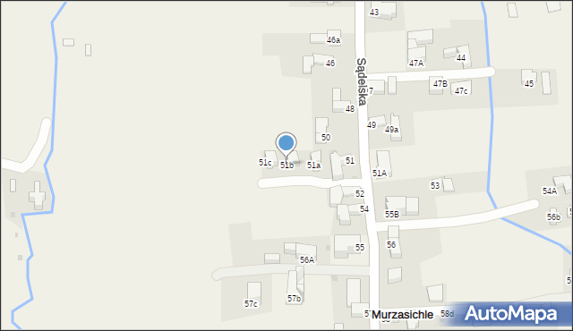 Murzasichle, Sądelska, 51b, mapa Murzasichle