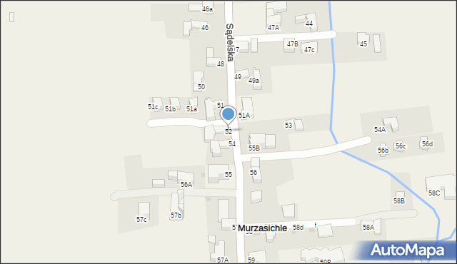 Murzasichle, Sądelska, 52, mapa Murzasichle