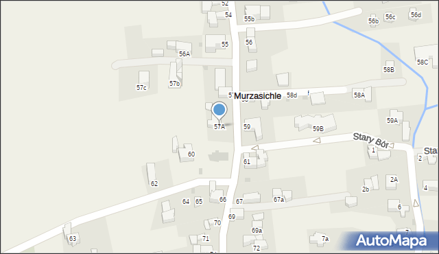 Murzasichle, Sądelska, 57A, mapa Murzasichle