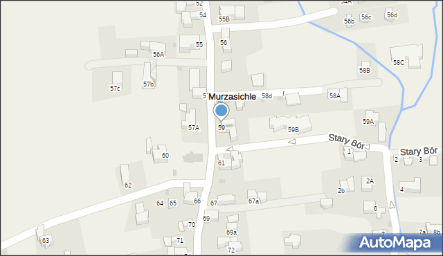 Murzasichle, Sądelska, 59, mapa Murzasichle