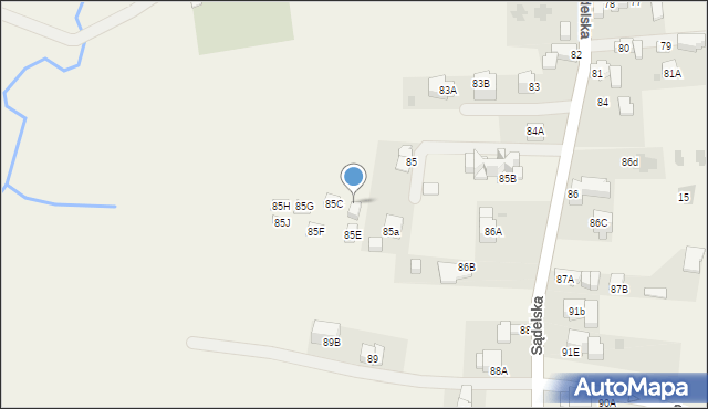 Murzasichle, Sądelska, 85D, mapa Murzasichle