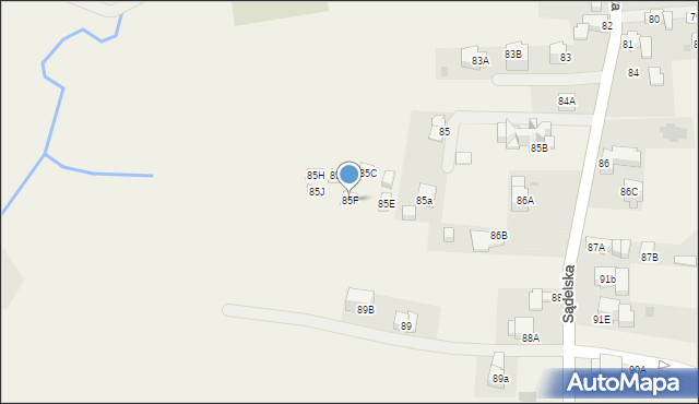 Murzasichle, Sądelska, 85F, mapa Murzasichle