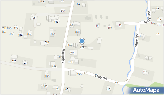 Murzasichle, Sądelska, 87B, mapa Murzasichle