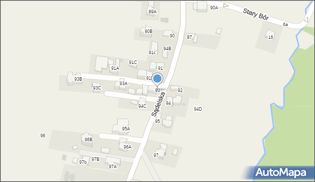 Murzasichle, Sądelska, 93, mapa Murzasichle